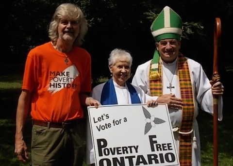 With Michael Oulton, Anglican Bishop of Ontario, and Mary Raddon.  